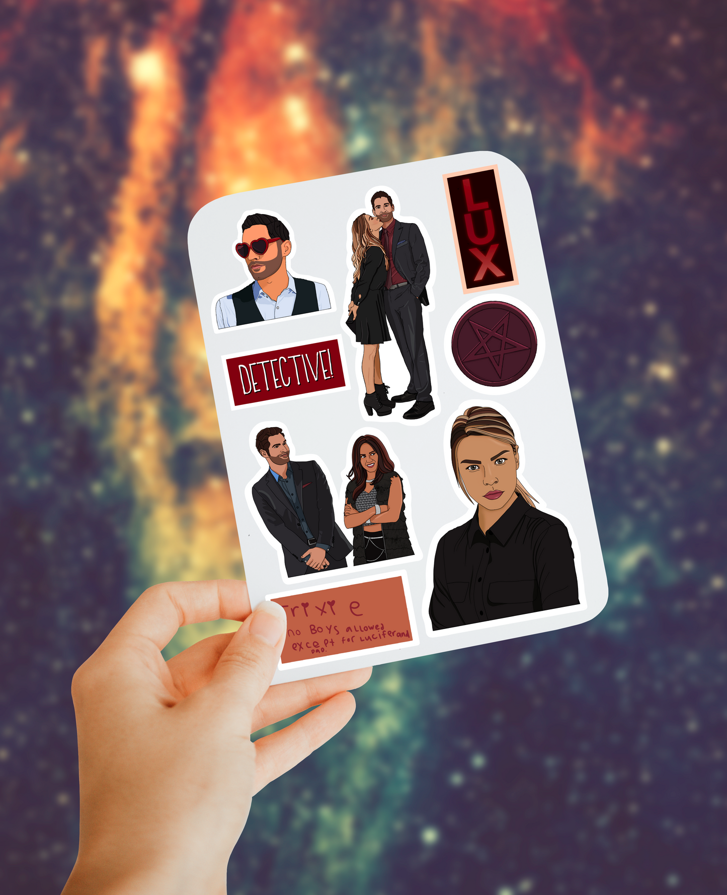 Lucifer sticker sheet
