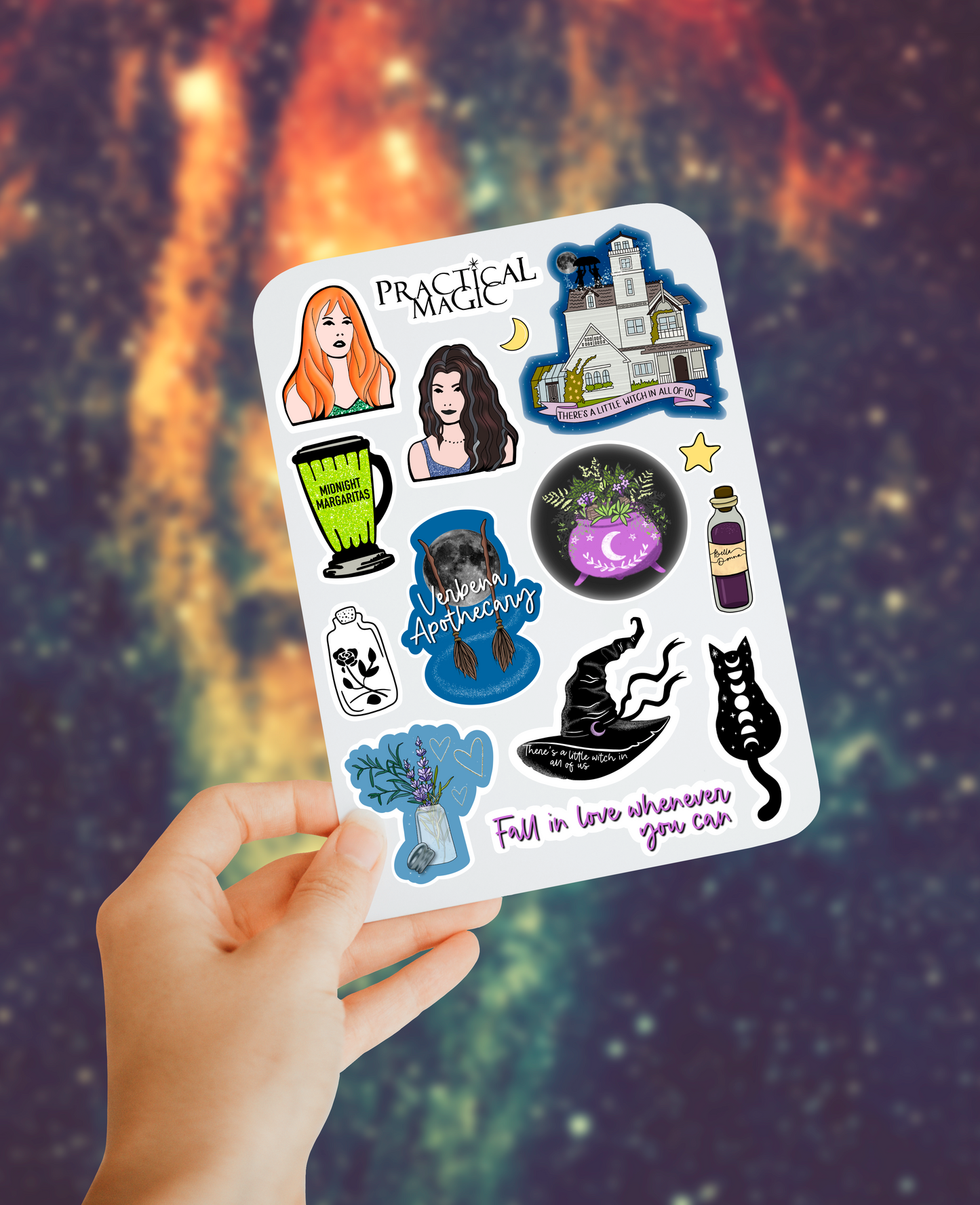Practical magic sticker sheet
