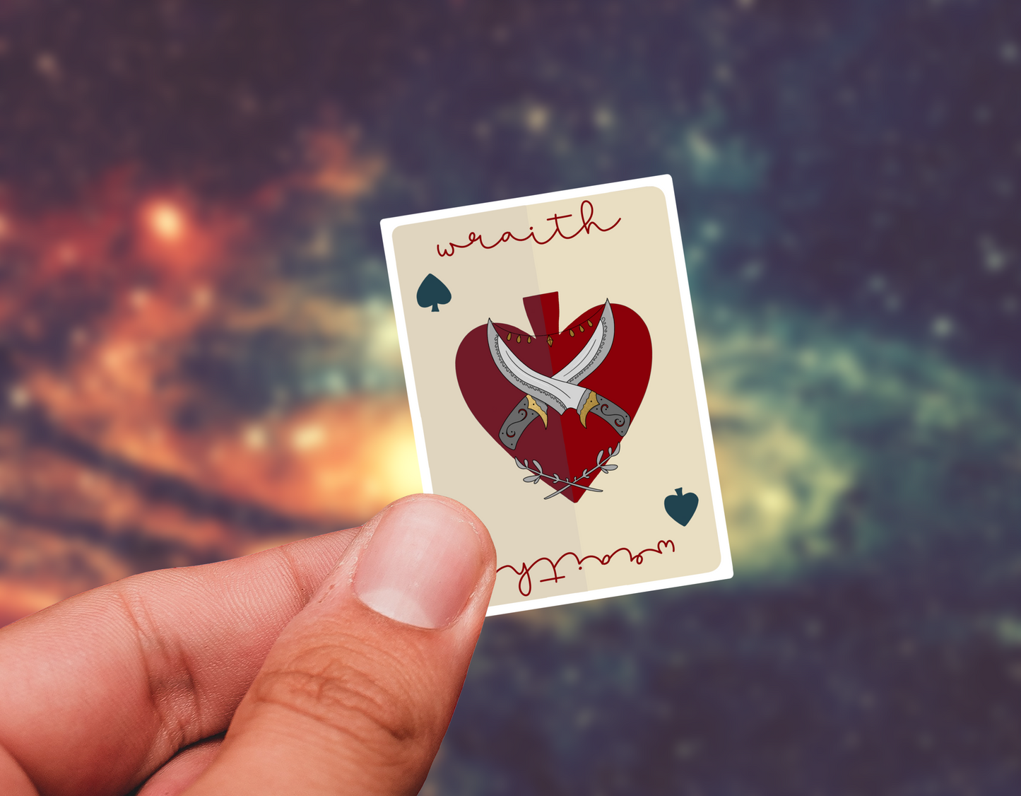 Character cards sticker