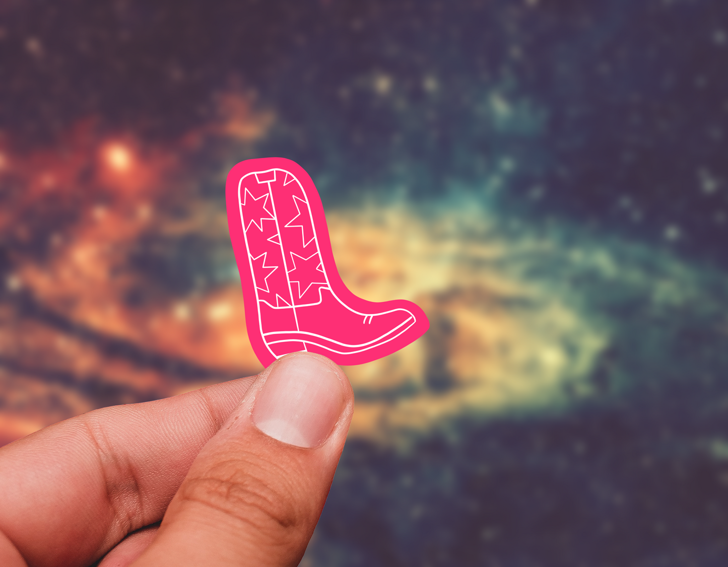 Western dolly boot sticker