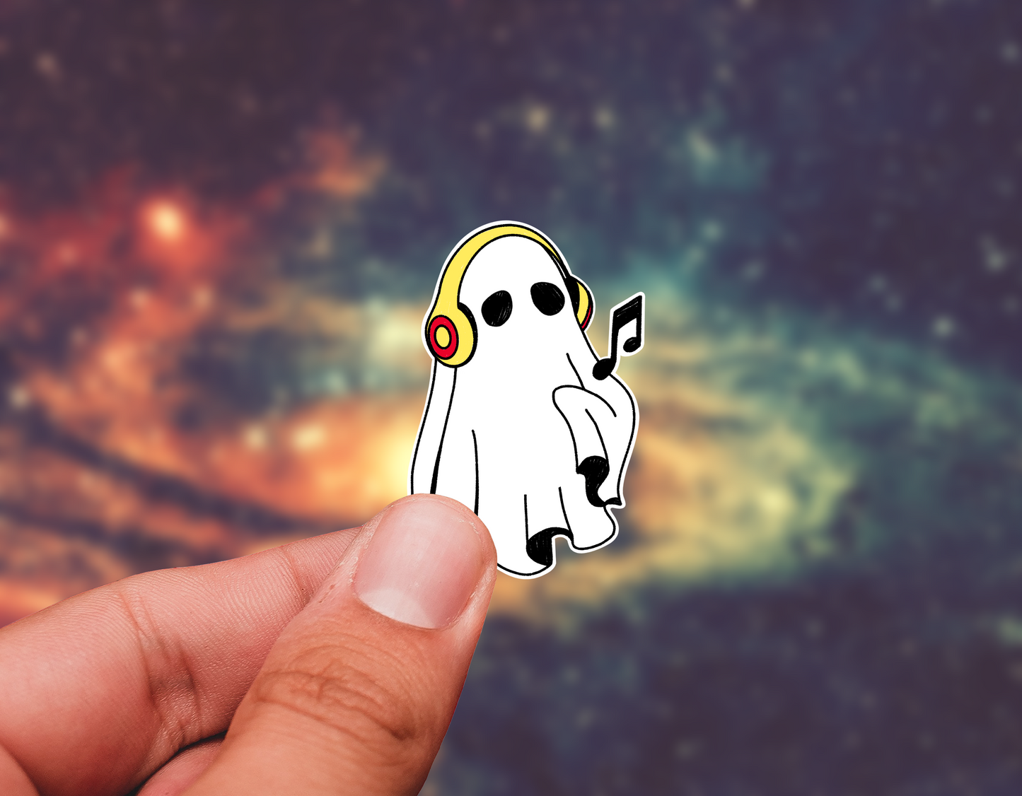 Ghost music sticker