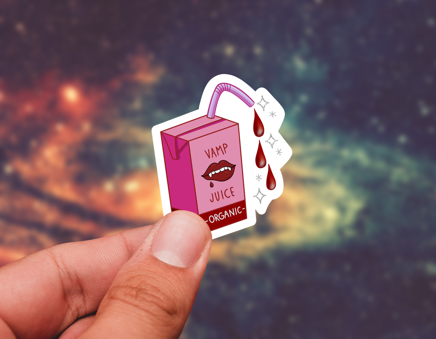 Vampire juice sticker