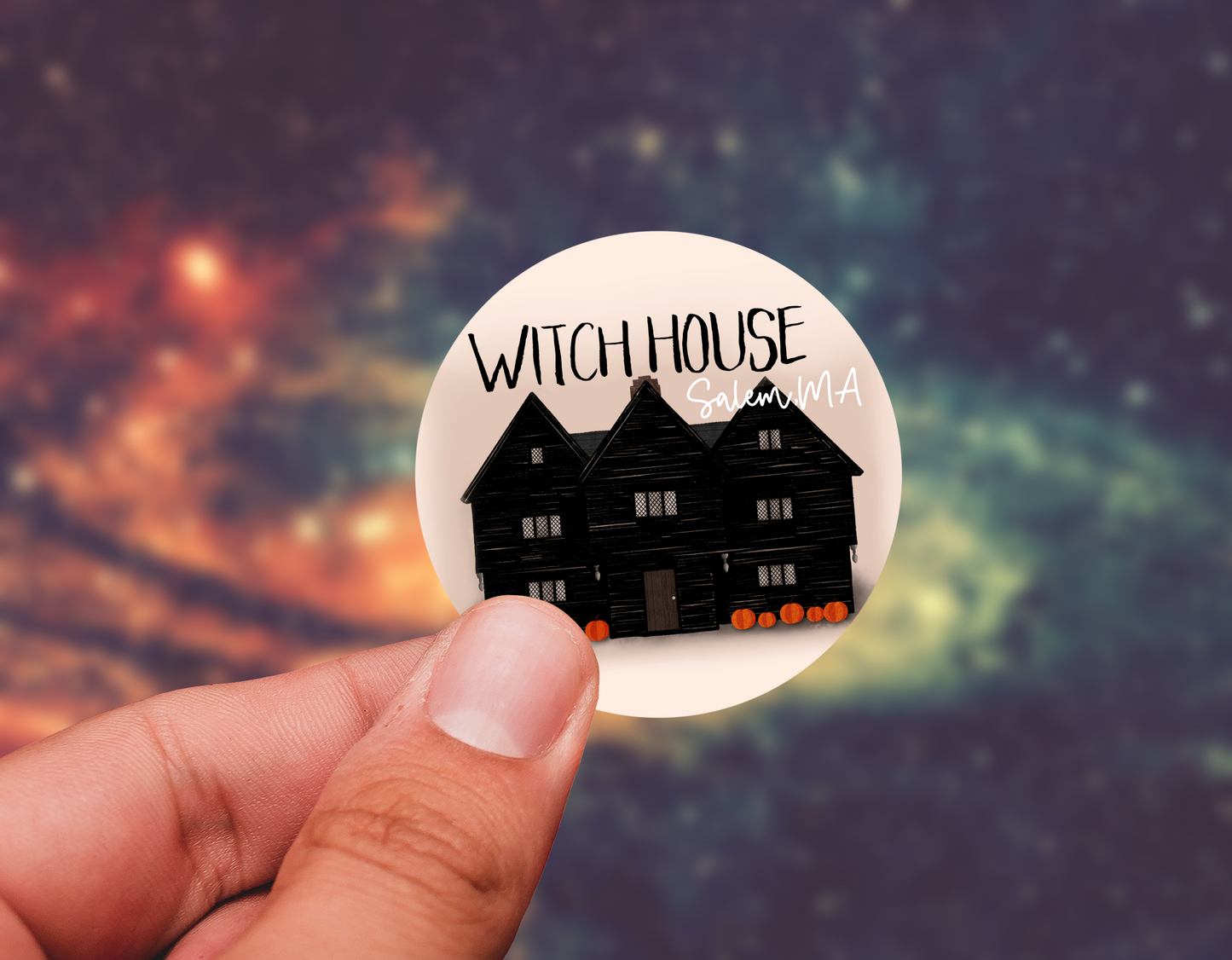 Salem witch house sticker