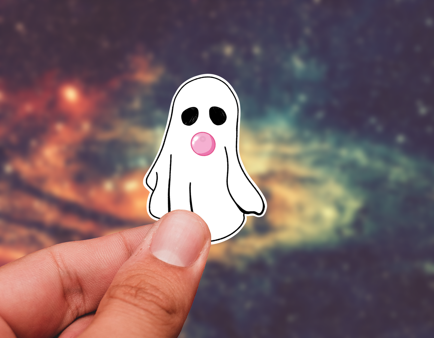 Ghost bubble sticker