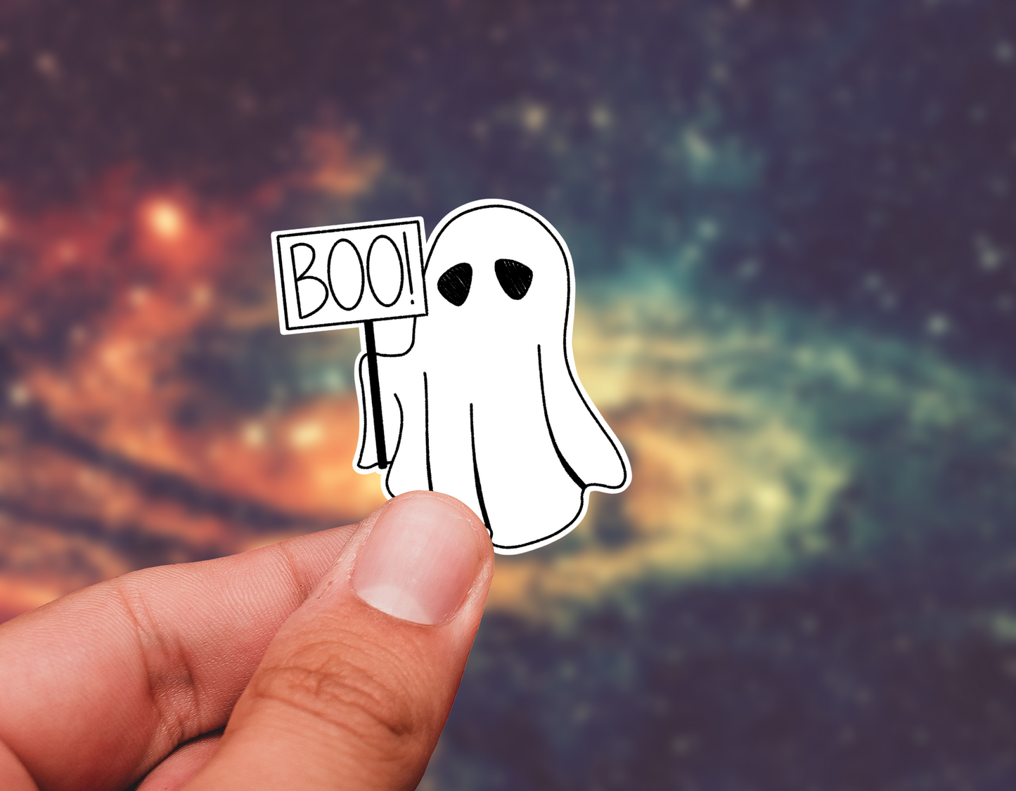 Ghost boo sticker