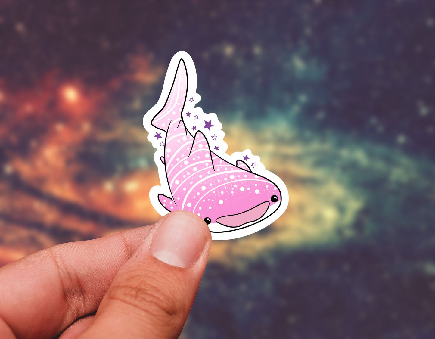 Whale shark smiley sticker