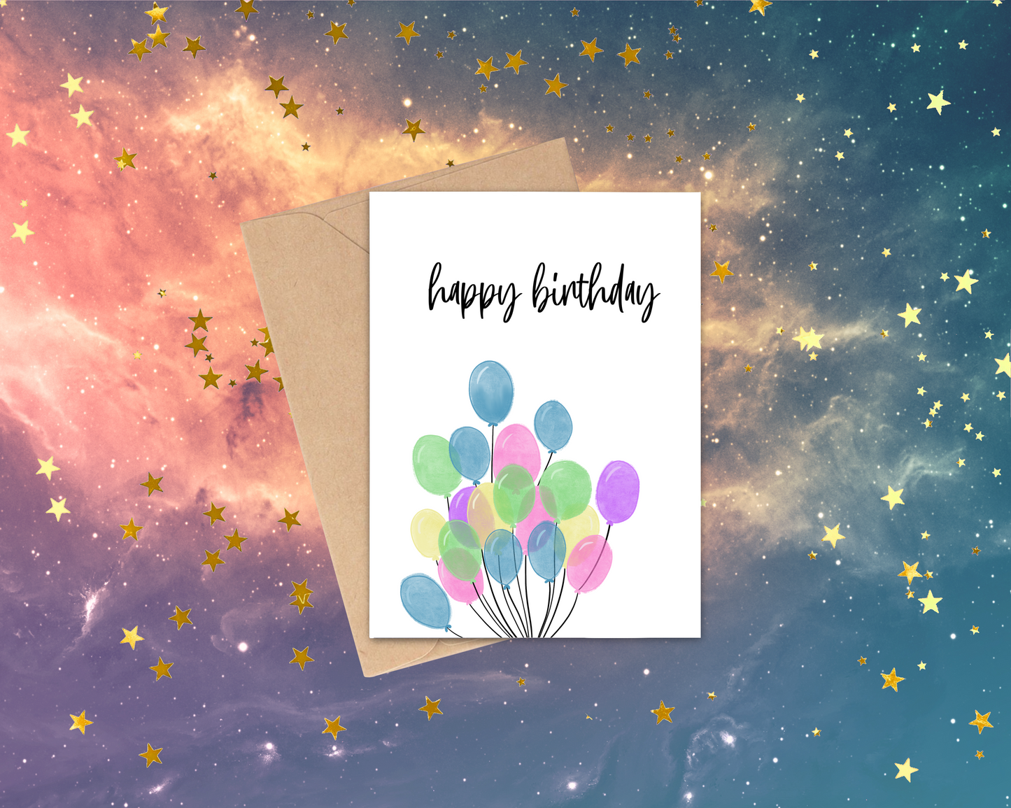 Balloons Bday card
