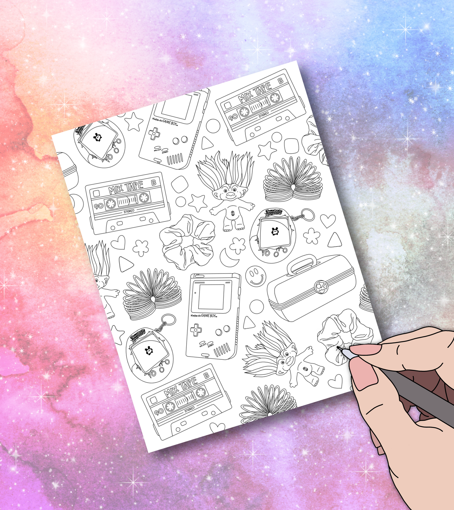 90s coloring page