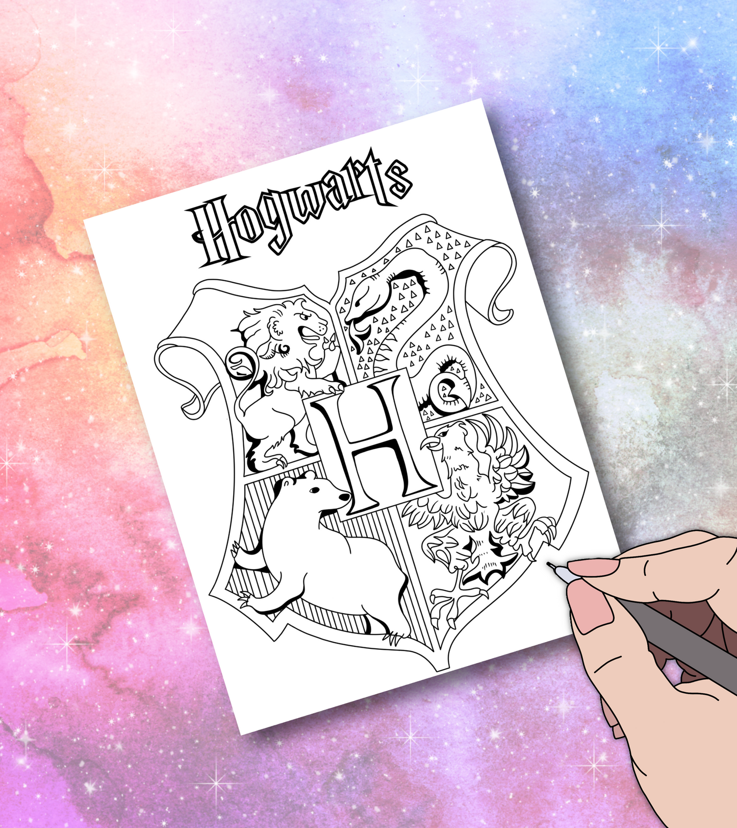 Hogwarts coloring page