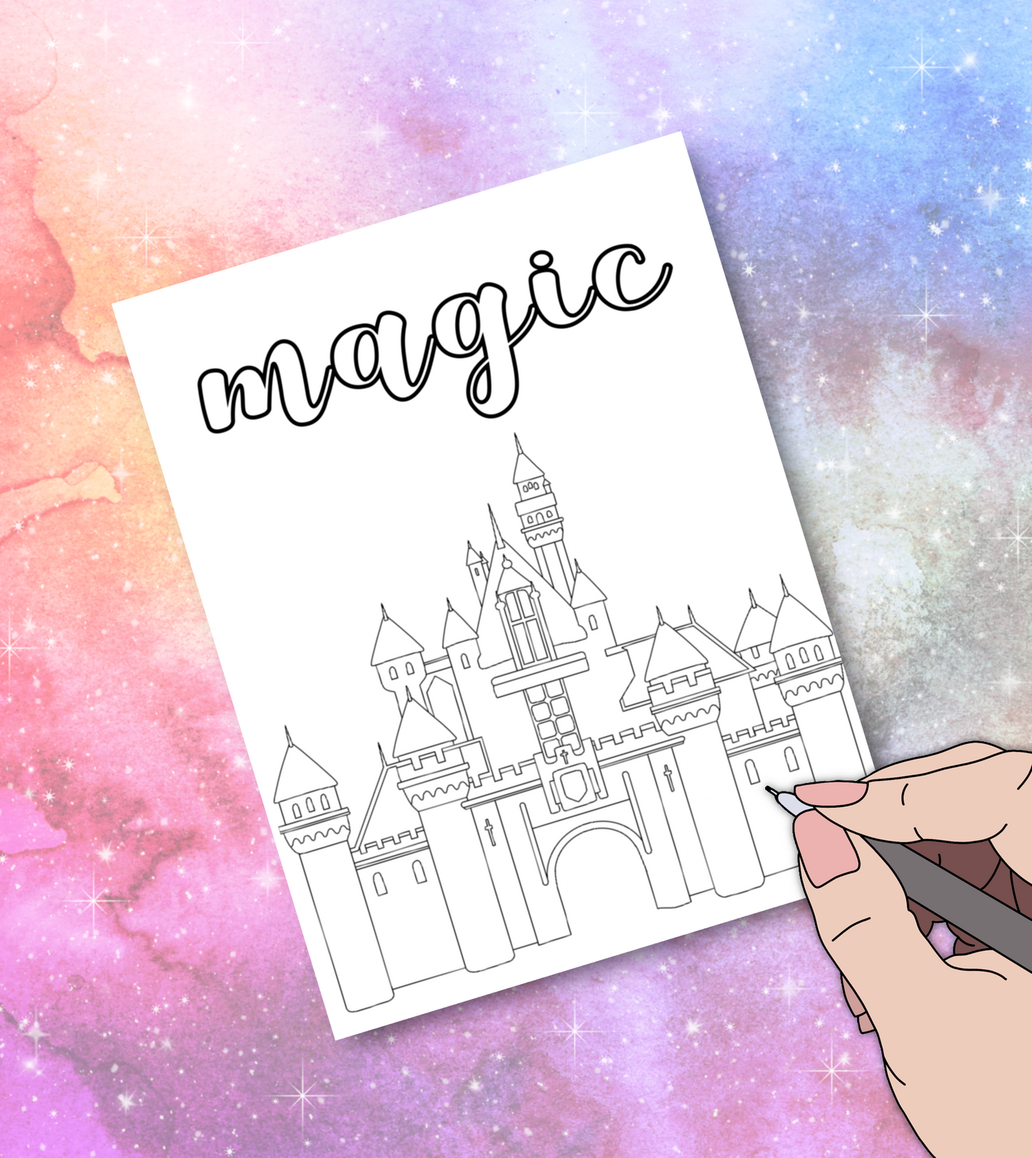 Magic coloring page