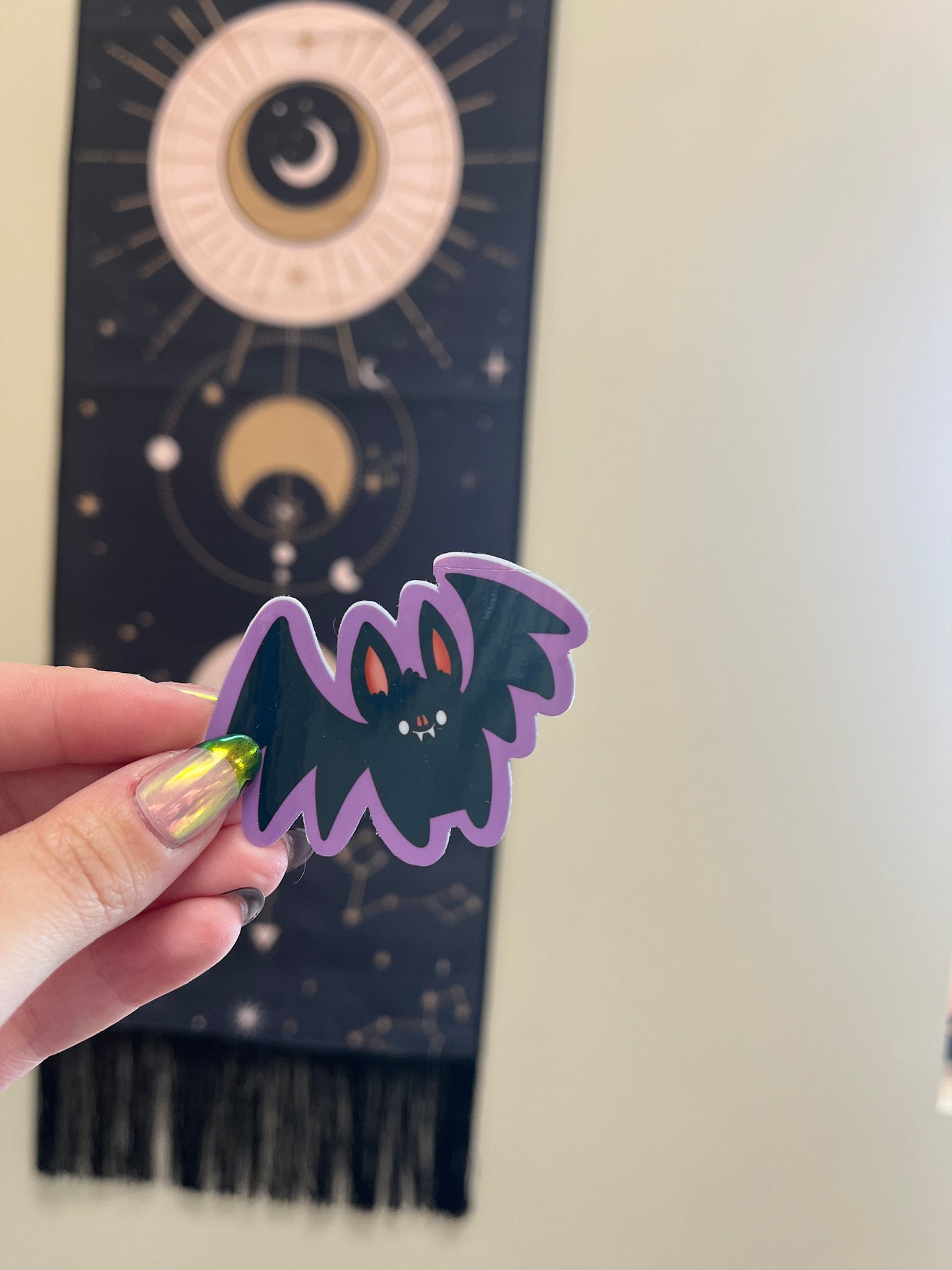Halloween bat sticker