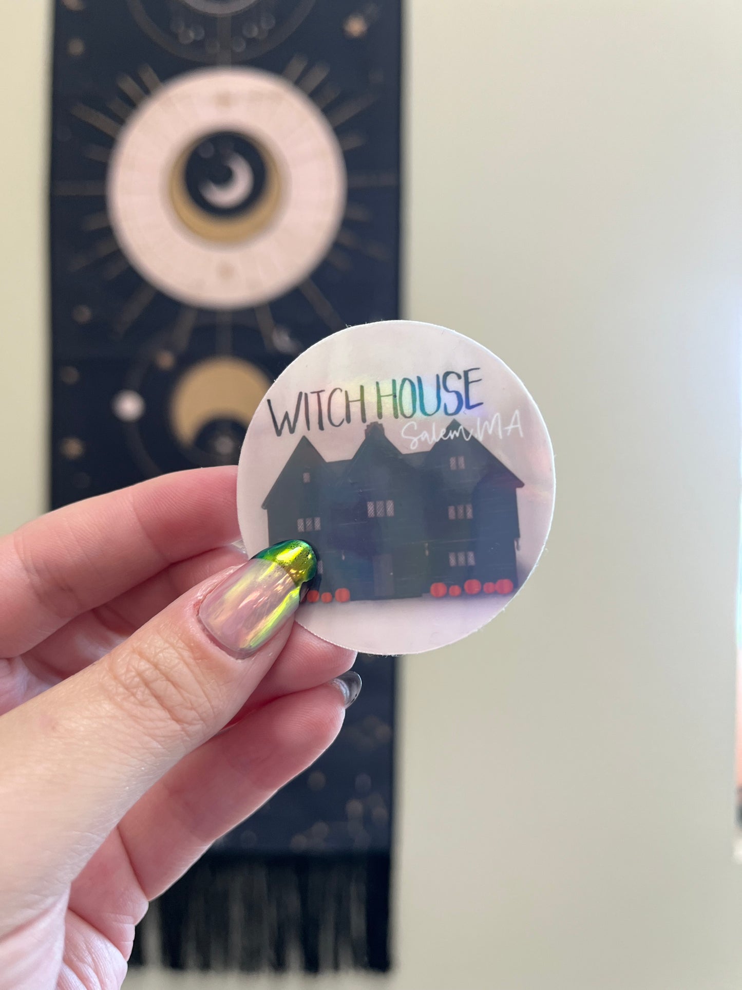 Salem witch house sticker