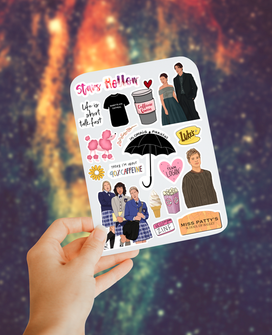 Stars hollow sticker sheet