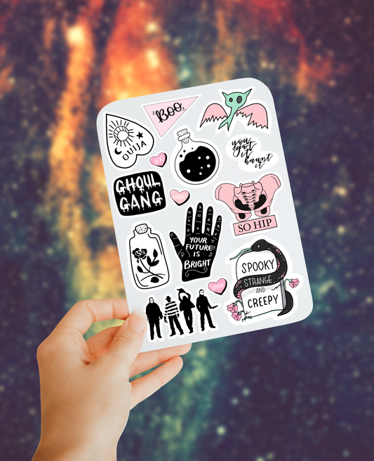 Spooky sticker sheet