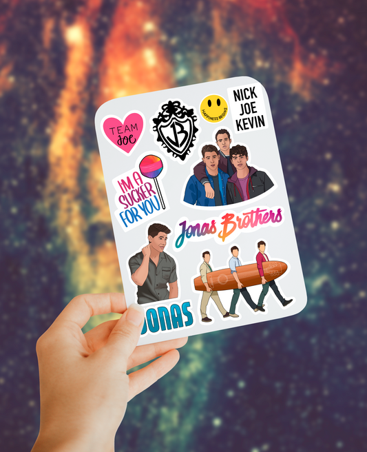 Jo Bros sticker sheet