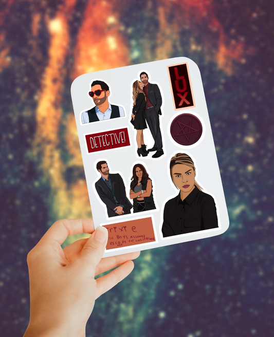 Lucifer sticker sheet