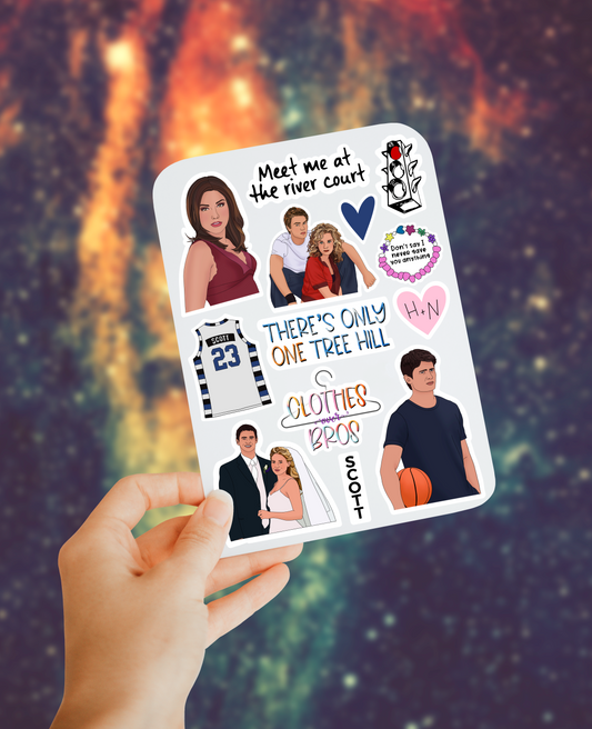 Tree hill sticker sheet