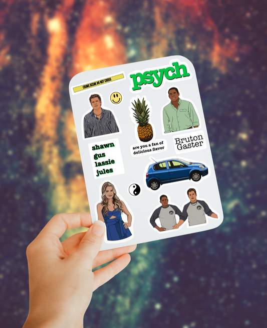 Psych sticker sheet
