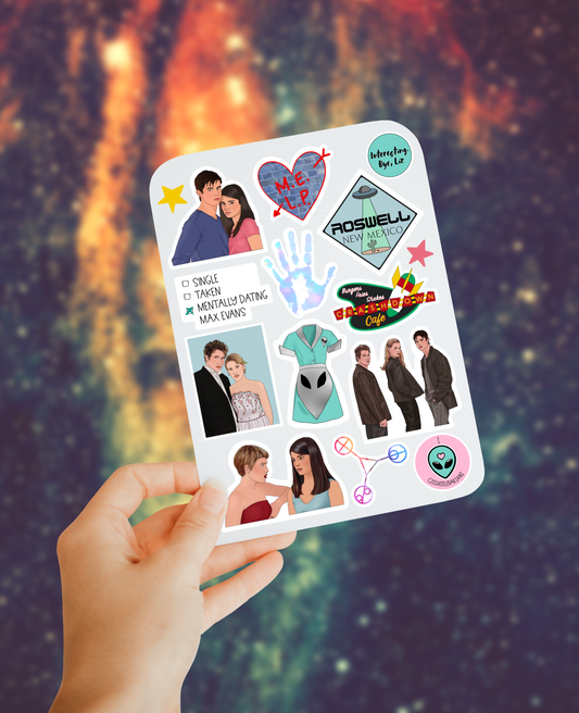 Roswell sticker sheet
