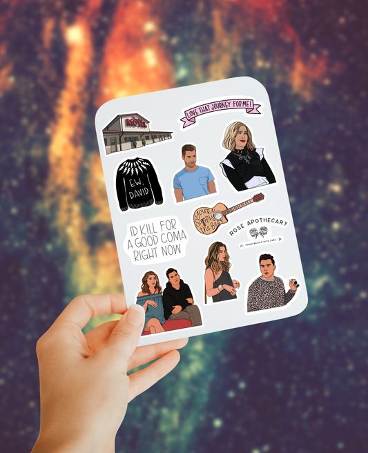 Schitt sticker sheet