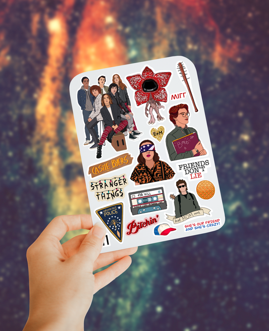 Stranger sticker sheet