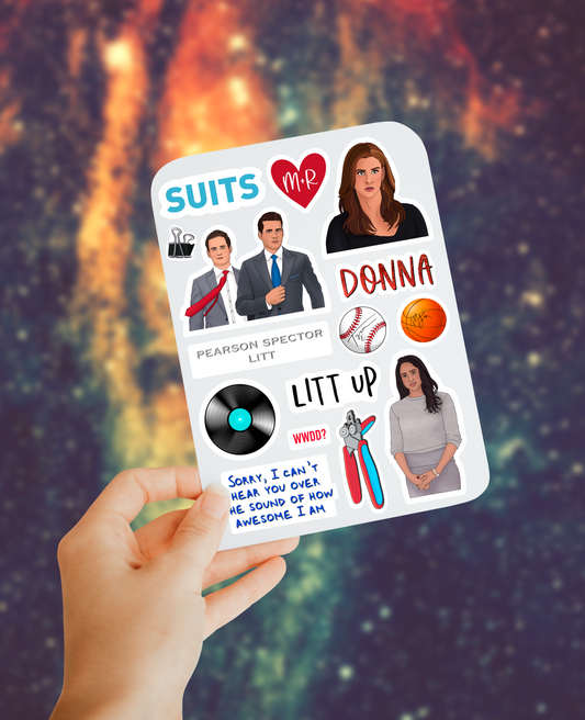 Suits sticker sheet