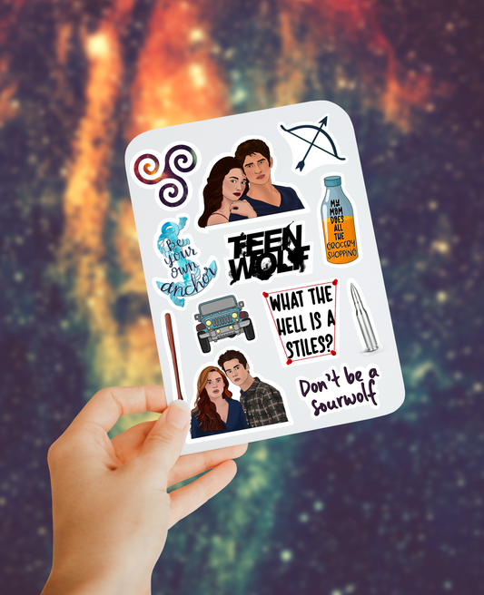 Teen wolf sticker sheet