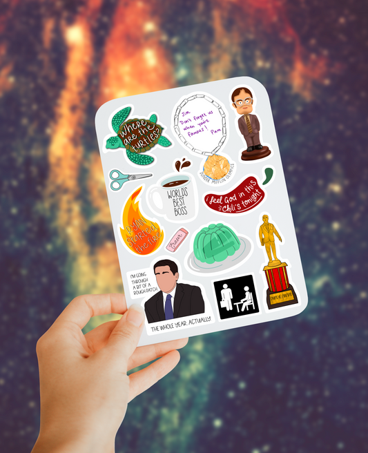 Office 2 sticker sheet