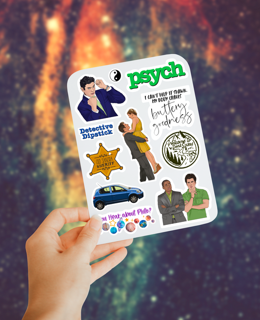 Psych 2 sticker sheet