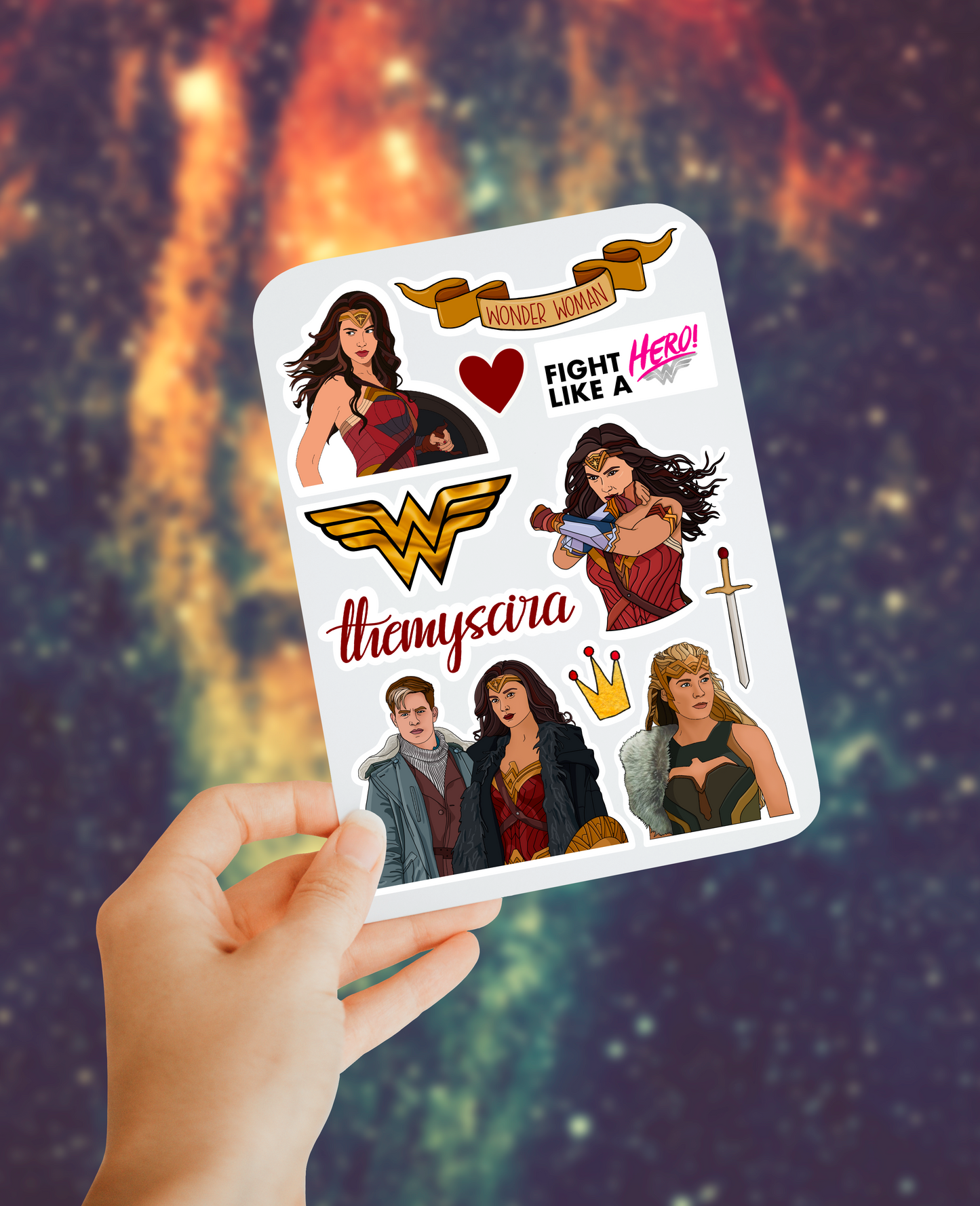 Wonder Woman sticker sheet
