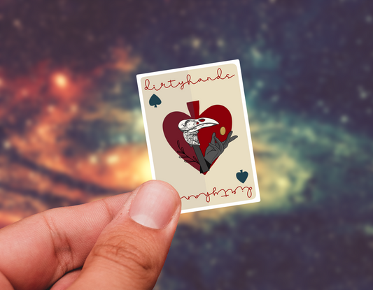 Character cards sticker