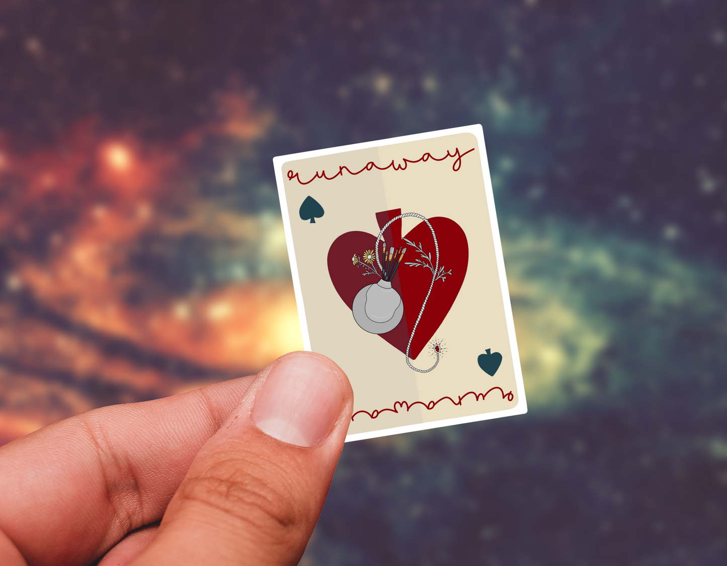 Character cards sticker
