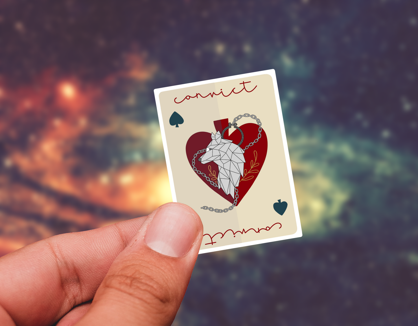 Character cards sticker