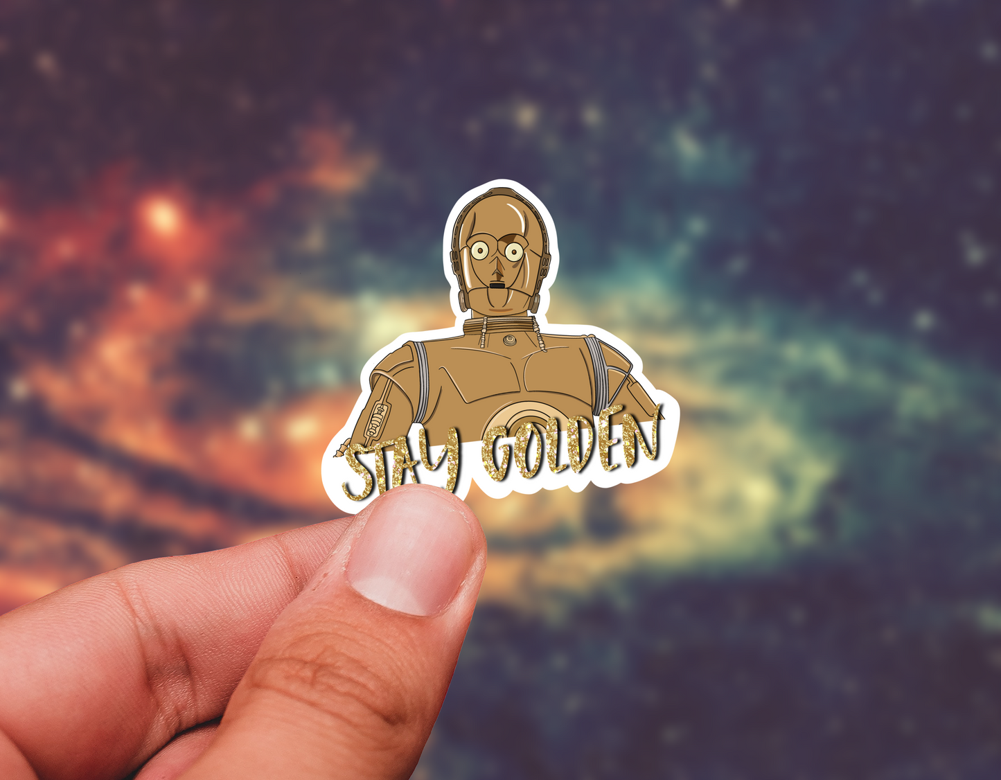 Stay golden sticker