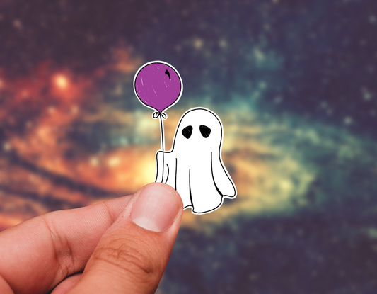 Ghost balloon sticker