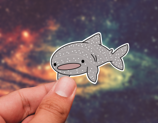 Whale shark doodle sticker