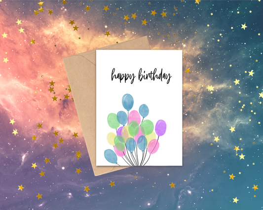 Balloons Bday card