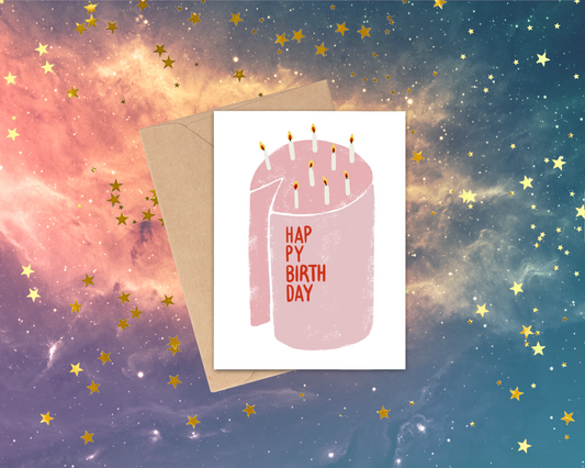 Cake candles Bday card