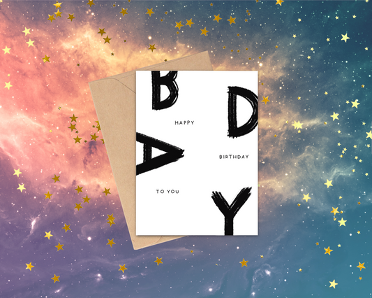 Bold Bday card