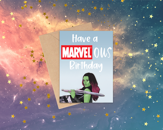 Gamora Bday card