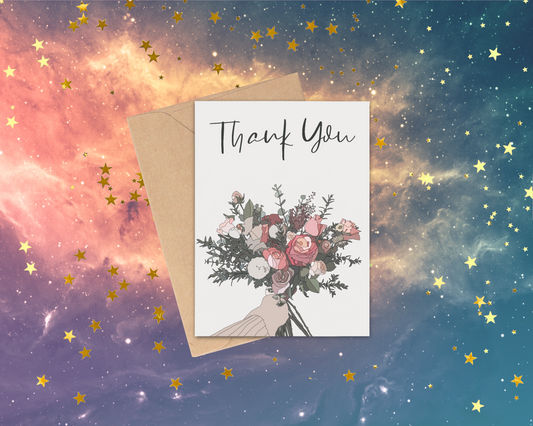 Flower thank you card