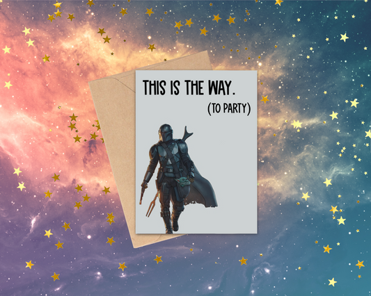 Mandalorian Bday card