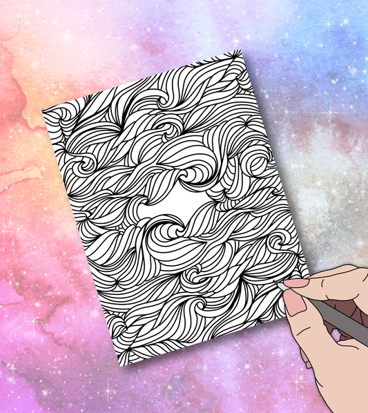 Waves coloring page
