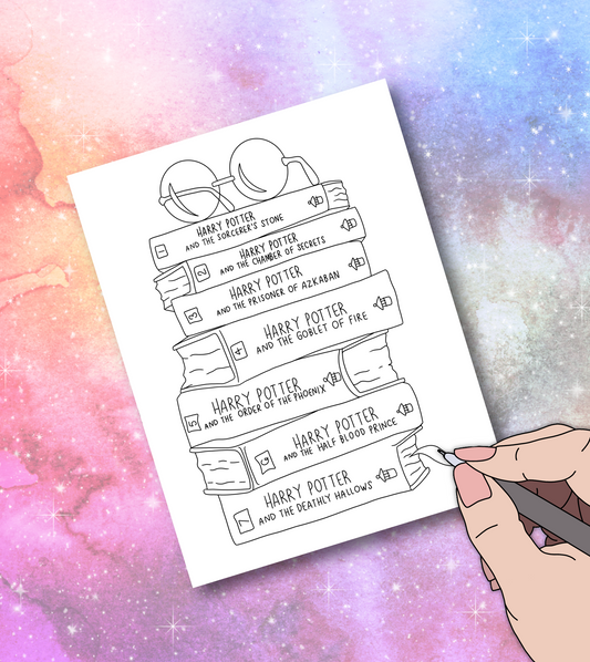 Harry Books coloring page